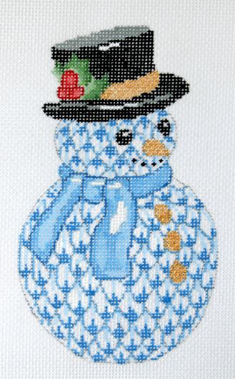 click here to view larger image of Blue Snowman (hand painted canvases)