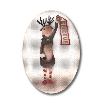 click here to view larger image of Reindeer Polar Girl   (hand painted canvases)