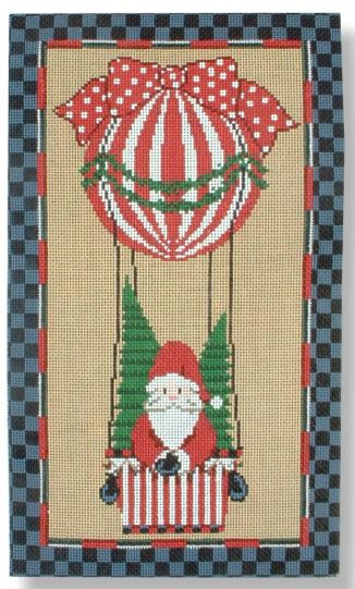 click here to view larger image of Santa w/Hot Air Balloon (hand painted canvases)