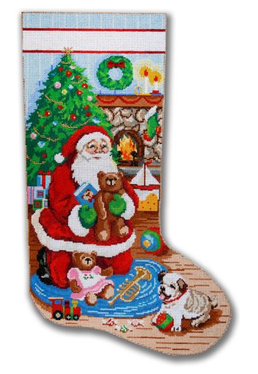 click here to view larger image of Santas Visit (hand painted canvases)