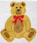 click here to view larger image of Teddy Bear w/Red Bow (hand painted canvases)