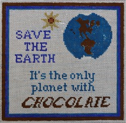 click here to view larger image of Save the Earth/Chocolate (hand painted canvases)