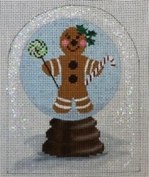 click here to view larger image of Gingerbread Snowglobe (hand painted canvases)