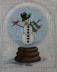 click here to view larger image of Snowman Snowglobe (hand painted canvases)