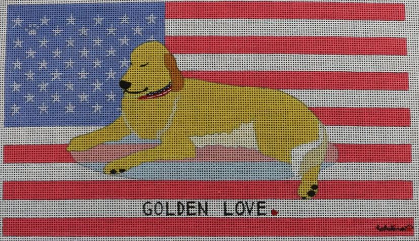 click here to view larger image of Golden Love (hand painted canvases)