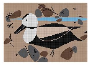 click here to view larger image of Labrador Duck (hand painted canvases)
