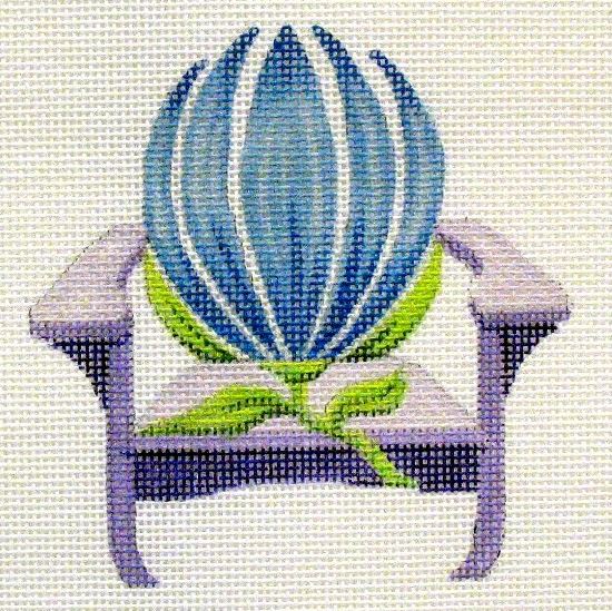 click here to view larger image of Hyacinth Adirondack Chair (hand painted canvases)
