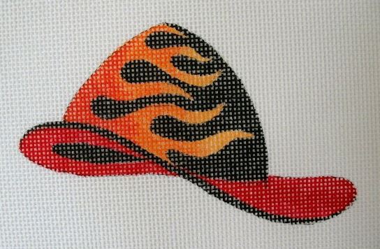 click here to view larger image of Hat Puns - Fire Hat (hand painted canvases)