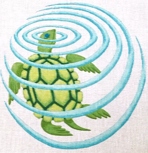 click here to view larger image of Ripples Turtle (hand painted canvases)