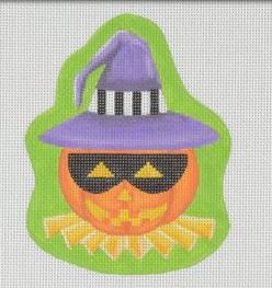 click here to view larger image of Masked Jack-O-Lantern (hand painted canvases)