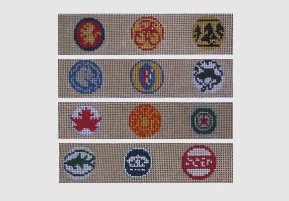 click here to view larger image of Bottle Cap Belt (hand painted canvases)