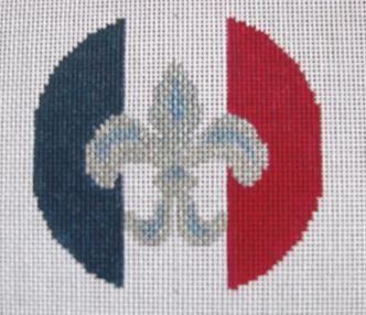 click here to view larger image of Fleur de Lis (hand painted canvases)