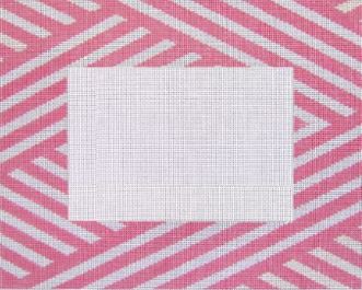 click here to view larger image of Pink and White Stripe Frame (hand painted canvases)