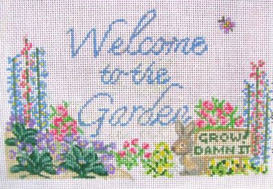 click here to view larger image of Garden Welcome (hand painted canvases)