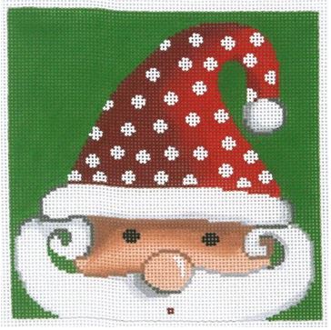 click here to view larger image of Santa with Polka Dot Hat (hand painted canvases)
