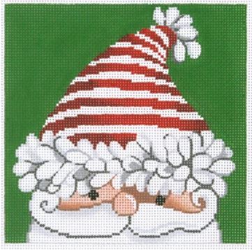 click here to view larger image of Santa with Striped Hat (hand painted canvases)
