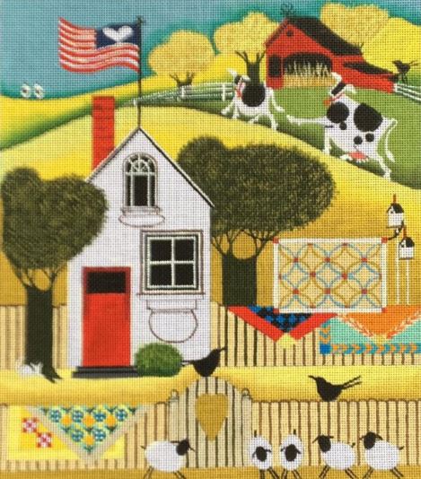 click here to view larger image of Country Home (hand painted canvases)