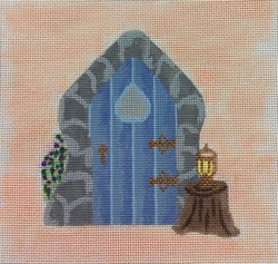 click here to view larger image of Fairie Door w/Lantern (hand painted canvases)