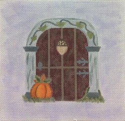 click here to view larger image of Fairie Door w/Pumpkin (hand painted canvases)