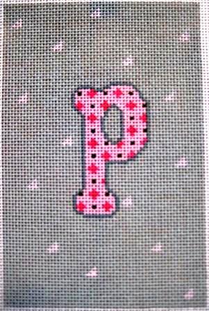 click here to view larger image of Letter Inserts - P (hand painted canvases)