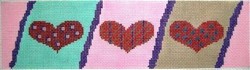 click here to view larger image of Hearts (hand painted canvases)