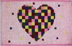 click here to view larger image of Mosaic Heart (hand painted canvases)