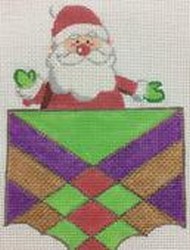 click here to view larger image of Pocket - Santa (hand painted canvases)
