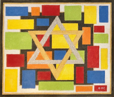 click here to view larger image of Mulit Color Tallit Bag (hand painted canvases)