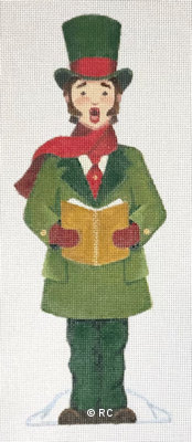 click here to view larger image of Man Caroler (hand painted canvases)