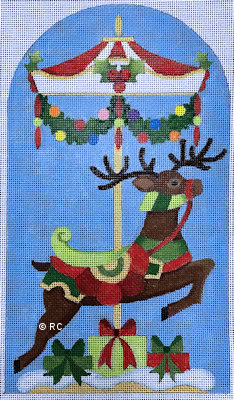 click here to view larger image of Reindeer Carousel 3 (hand painted canvases)