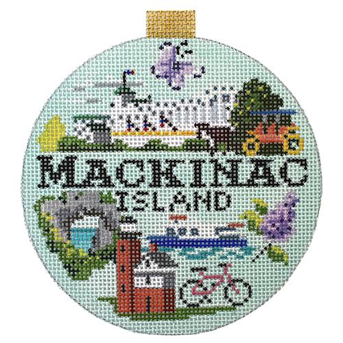 click here to view larger image of Travel Round - Mackinac Island (hand painted canvases)