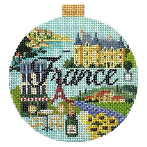 click here to view larger image of Travel Round - France (hand painted canvases)