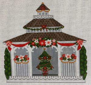 click here to view larger image of Victorian Christmas Gazebo (hand painted canvases)