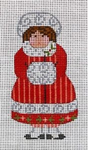 click here to view larger image of Victorian Christmas Girl (hand painted canvases)