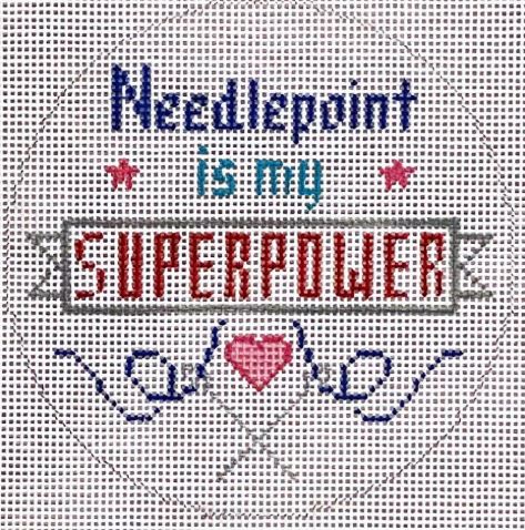 click here to view larger image of Needlepoint Superpower (hand painted canvases)