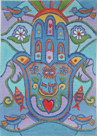 click here to view larger image of HAMSA - Eye of God (hand painted canvases)