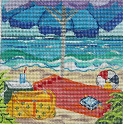 click here to view larger image of Tropical Beach Scapes - Day at the Beach (hand painted canvases)