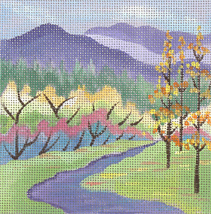 click here to view larger image of Lavender Autumn Stream (hand painted canvases)