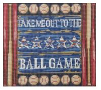click here to view larger image of Take Me Out to the Ballgame (hand painted canvases)