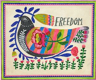 click here to view larger image of Freedom Dove    (hand painted canvases 2)