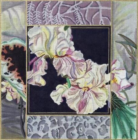 click here to view larger image of Iris Collage (hand painted canvases)