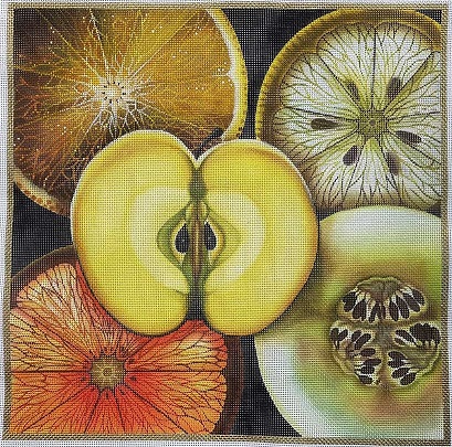 click here to view larger image of Fruit Collage (hand painted canvases)