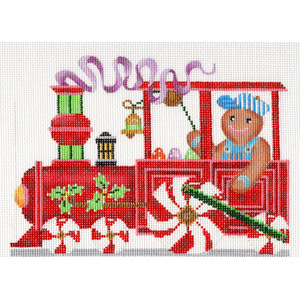 click here to view larger image of Santas Village Train - Gingerbread Engineer (hand painted canvases)