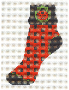 click here to view larger image of Bobby Sock - Ladybug (hand painted canvases)