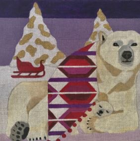 click here to view larger image of Polar Bear w/Cub (hand painted canvases)