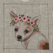 click here to view larger image of Chihuahua w/ Floral Crown (hand painted canvases)