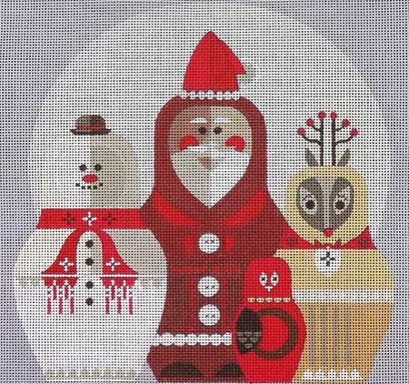 click here to view larger image of Christmas Russian Dolls (hand painted canvases)