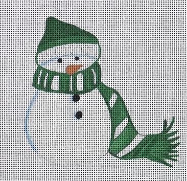click here to view larger image of Kyle - Snowman w/Green Scarf (hand painted canvases)