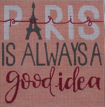 click here to view larger image of Paris is Always a Good Idea (hand painted canvases)