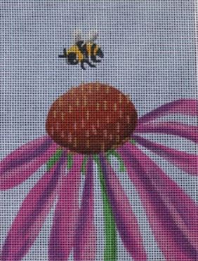 click here to view larger image of Cone Flower w/Bee (hand painted canvases)